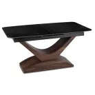 ALICANTE Kerámia Kihúzható Asztal 160-200 cm Fekete Márvány/Diófa