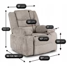 ARTURO bézs bársony dönthető fotel