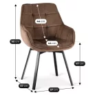 LUNA Barna Bársony Forgószék