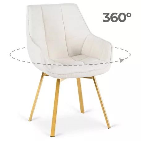 MIA bézs színű Boucle forgószék