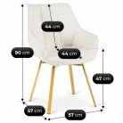 MIA bézs színű Boucle forgószék