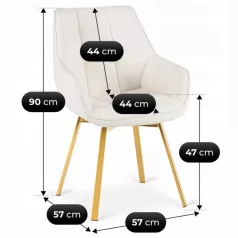 MIA bézs színű Boucle forgószék