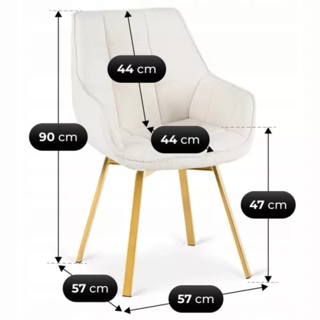 MIA bézs színű Boucle forgószék