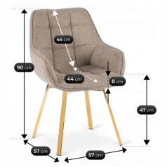 MIA bézs forgószék