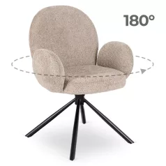 MUSSO Barna Boucle Forgószék