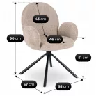 MUSSO Barna Boucle Forgószék