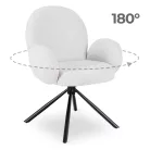 MUSSO szürke boucle forgószék