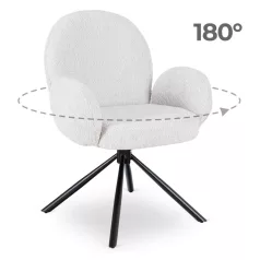 MUSSO szürke boucle forgószék