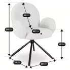 MUSSO szürke boucle forgószék