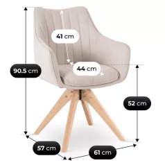 LEMON Forgószék Világosbézs