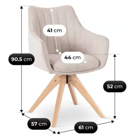 LEMON Forgószék Világosbézs