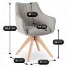 LEMON Forgószék Szürke