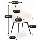 LARISA krémszínű Boucle forgószék