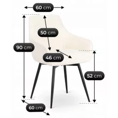 LARISA krémszínű Boucle forgószék