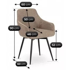 LARISA bézs forgószék