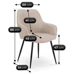 MALAGA bézs színű szék