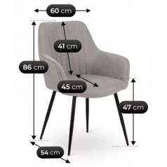 MALAGA Szék Szürke