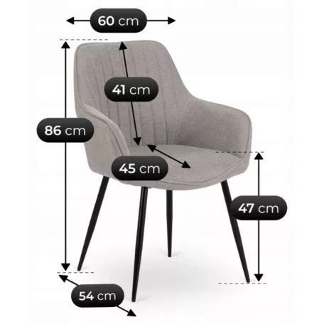 MALAGA Szék Szürke