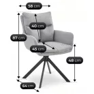 PAUL szürke forgószék