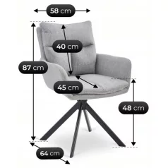 PAUL szürke forgószék