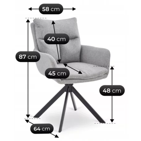 PAUL szürke forgószék