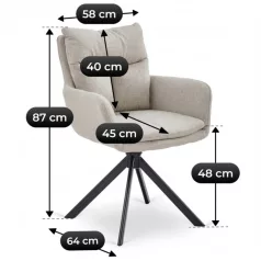 PAUL Forgószék Bézs színben