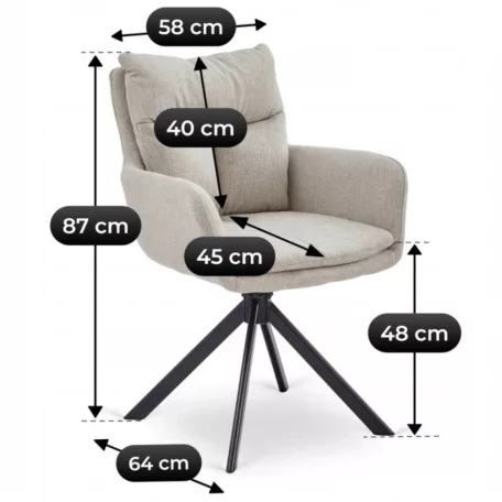 PAUL Forgószék Bézs színben