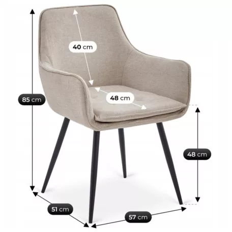 EDRICK krémszínű szék