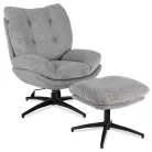 FREMONT Forgószék Lábtartóval Szürke