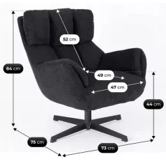 REAL fekete forgószék