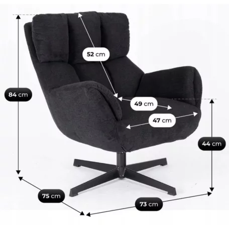 REAL fekete forgószék