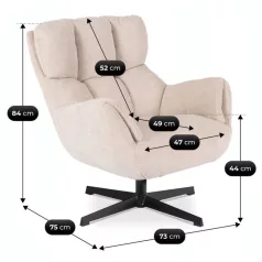 REAL krémszínű forgószék