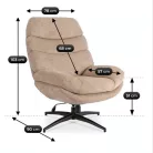ASTURIA bézs színű forgófotel