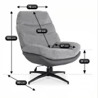 ASTURIA szürke forgófotel