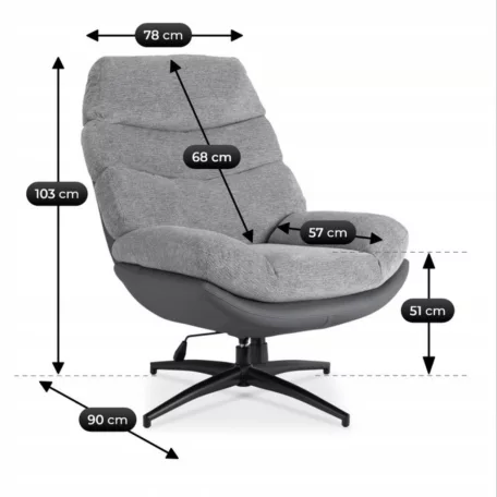 ASTURIA szürke forgófotel