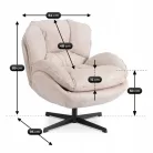 ROSA krémszínű forgófotel
