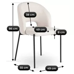 BROS bézs színű szék