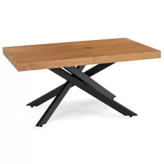 HAMPTON Kihúzható asztal 160-240 cm Aranytölgy/Fekete