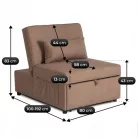 IBERIS Dönthető Fotel 80 cm Alváshoz Barna