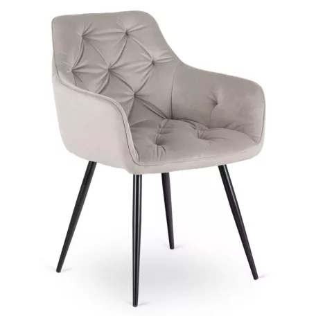 MODESTO szürke bársony szék