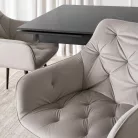 MODESTO szürke bársony szék