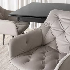 MODESTO szürke bársony szék