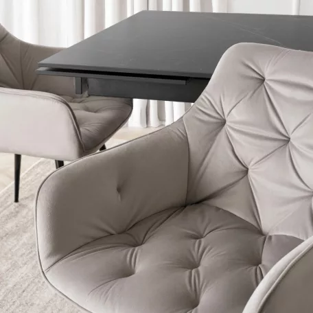 MODESTO szürke bársony szék