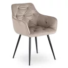 MODESTO bézs bársony szék