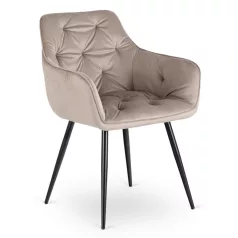 MODESTO bézs bársony szék