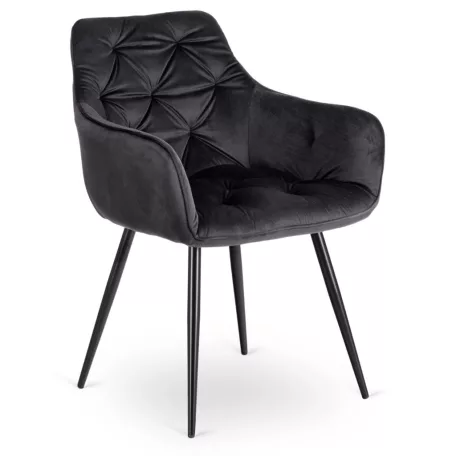 MODESTO fekete bársony szék