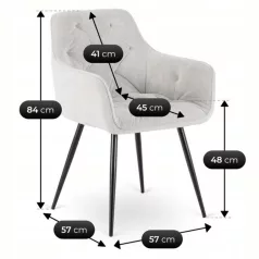 MODESTO bézs színű szék