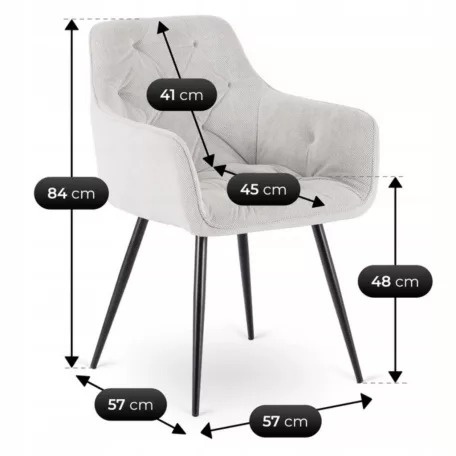 MODESTO bézs színű szék