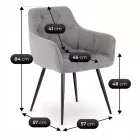 MODESTO szék, szürke