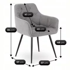 MODESTO szék, szürke